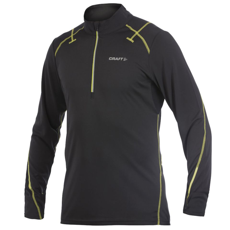 Craft shirt lange mouw 1/2 zip Performance black/scream heren (foto 1)