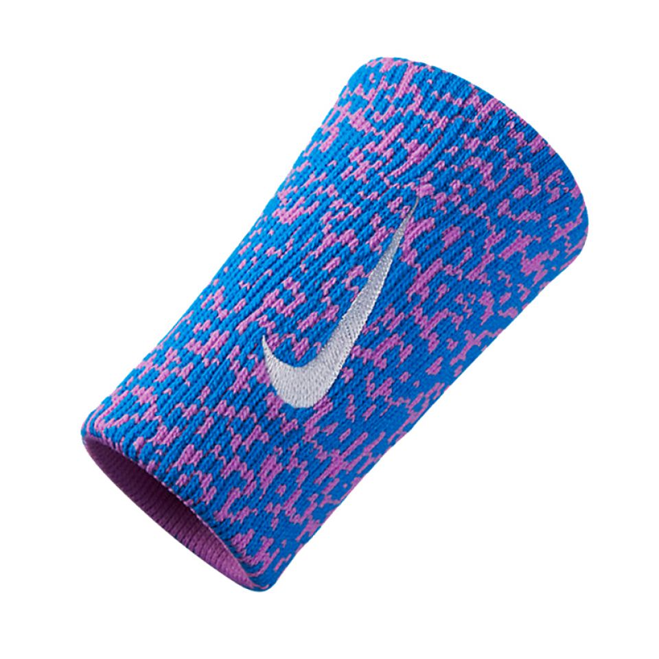 Nike wristbands (2 stuks) Ace doublewide pink/blue/white (foto 1)