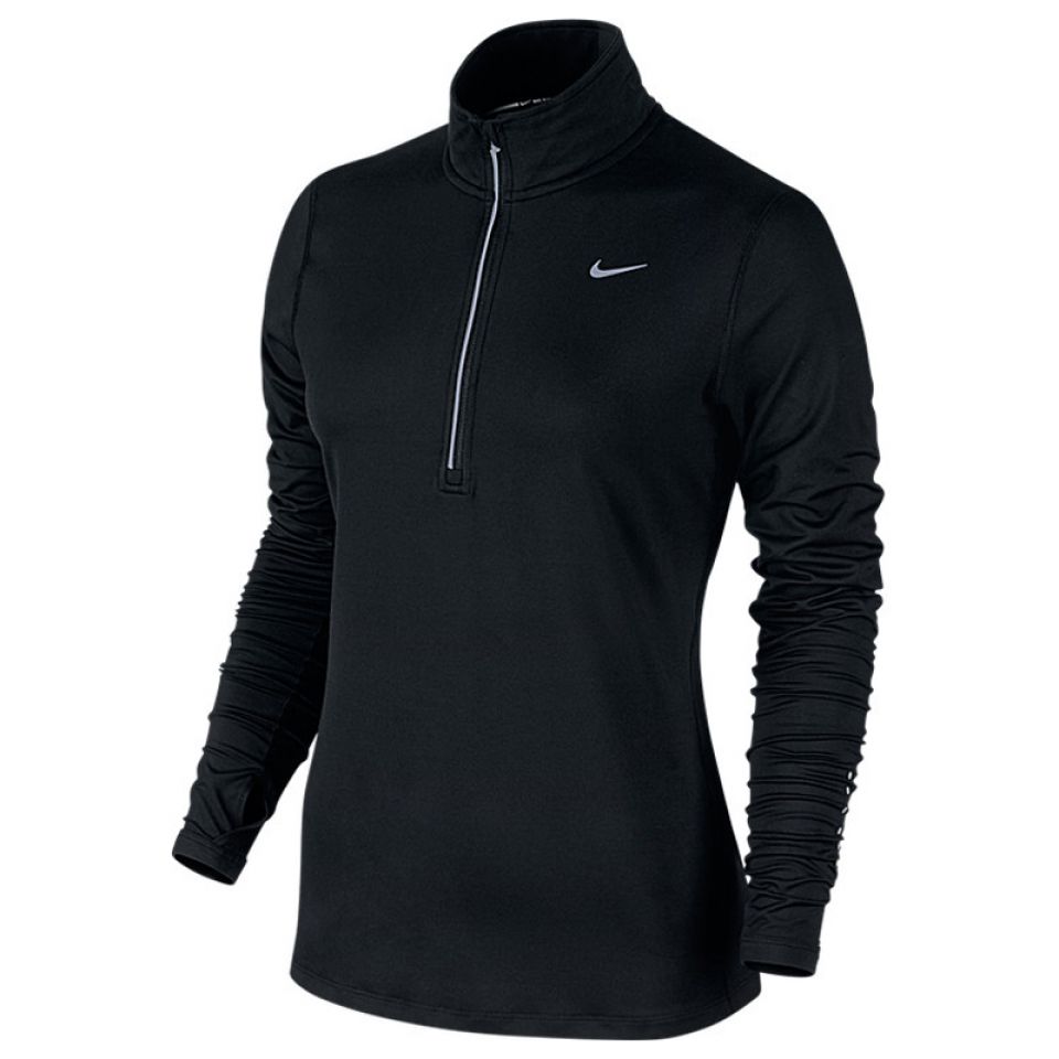 Nike shirt lange mouw 1/2 zip  Element black dames (foto 1)