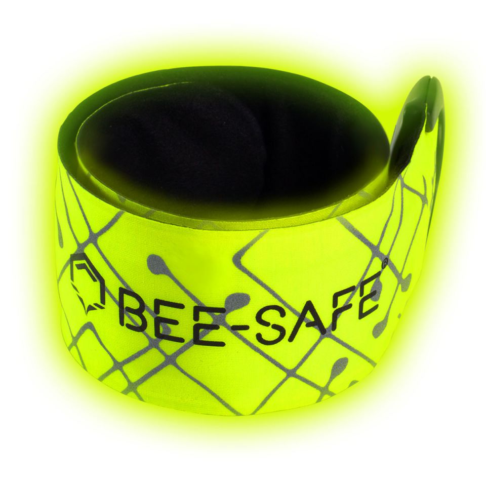 Bee-Safe click armband LED USB oplaadbaar groen (foto 1)