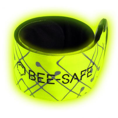 Bee-Safe click armband LED USB oplaadbaar groen