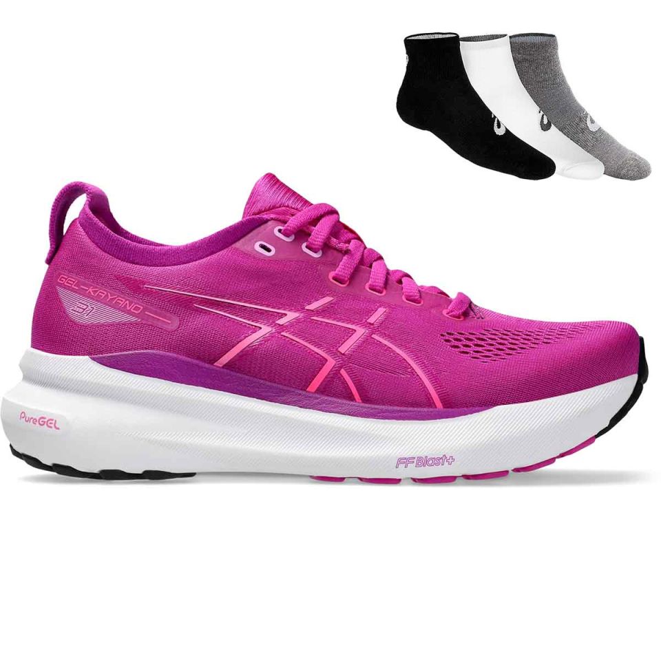 Asics Gel Kayano 31 + gratis Asics 3-pack sokken Dames (foto 1)