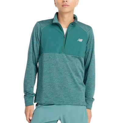 New Balance shirt lange mouw Heat Grid 1/2 zip Heren