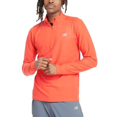 New Balance shirt lange mouw 1/4 zip Space Dye Heren