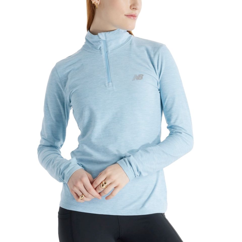 New Balance shirt lange mouw 1/4 zip Space Dye Dames (foto 1)