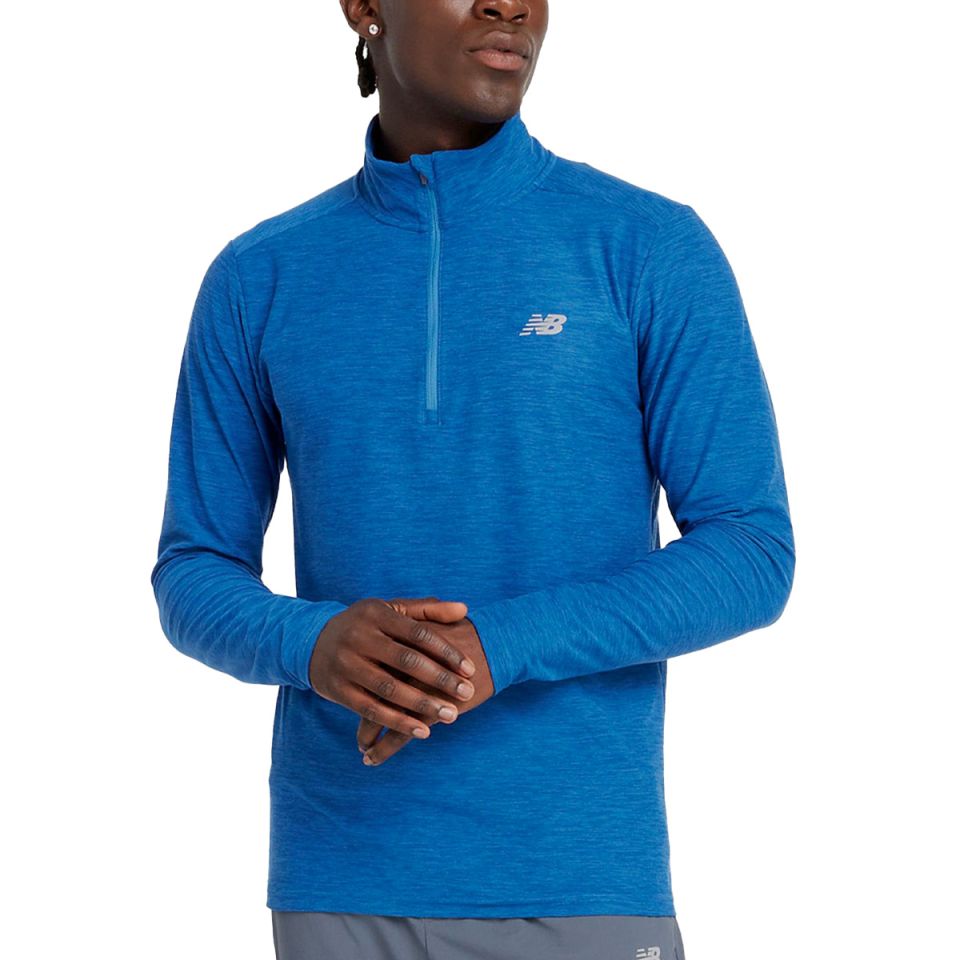 New Balance shirt lange mouw 1/4 zip Space Dye Heren (foto 1)