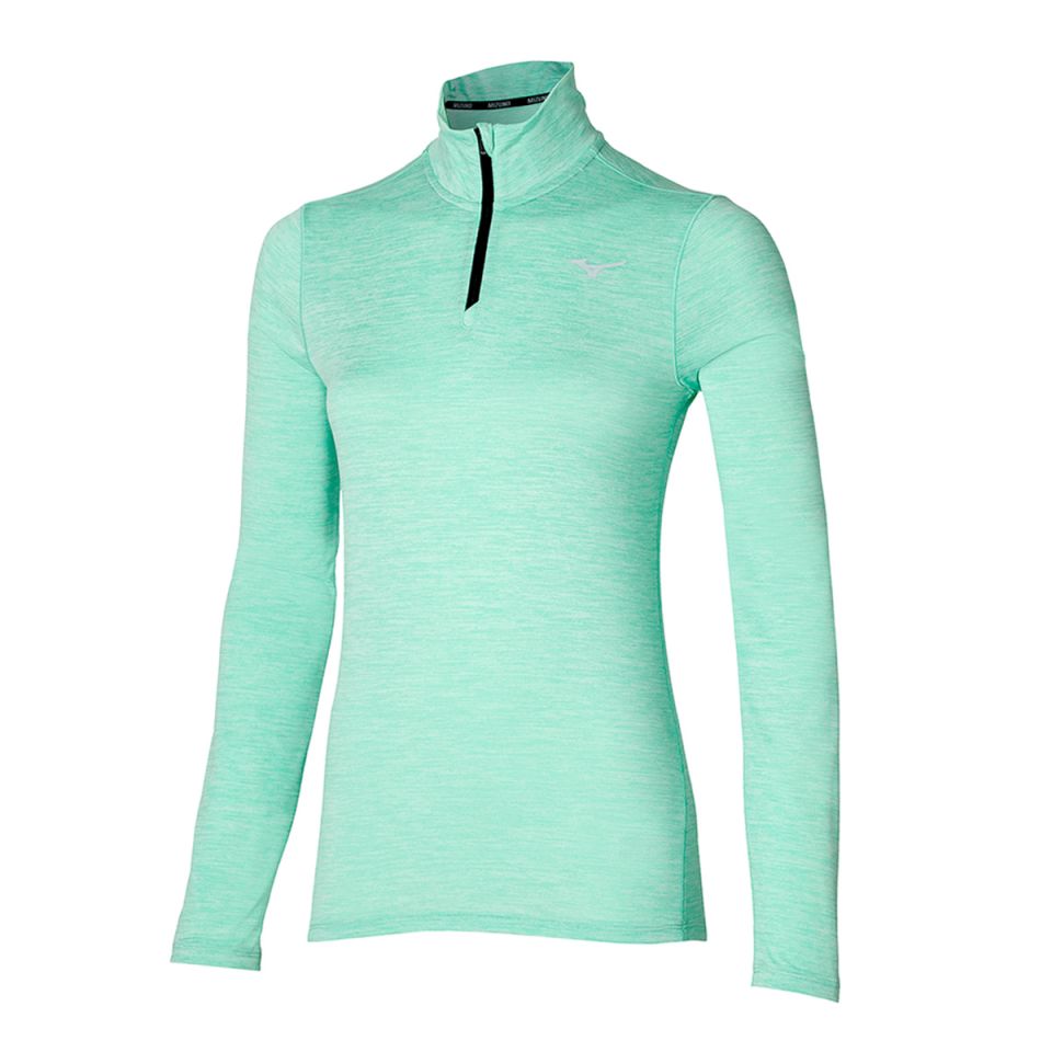 Mizuno shirt lange mouw 1/2 zip Impulse Core Dames (foto 1)