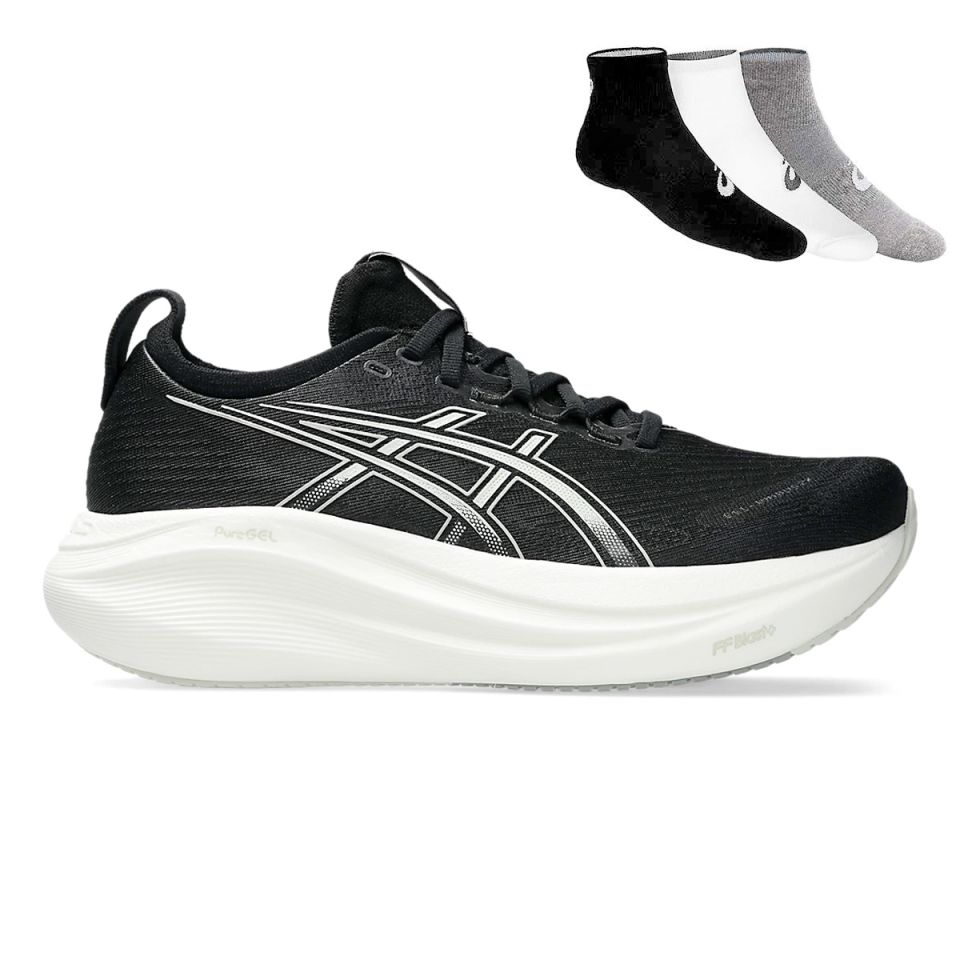 Asics Gel Nimbus 27 + Gratis Asics 3-pack sokken Dames (foto 1)