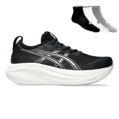 Asics Gel Nimbus 27 + Gratis Asics 3-pack sokken Dames