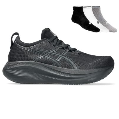 Asics Gel Nimbus 27 + Gratis Asics 3-pack sokken Dames