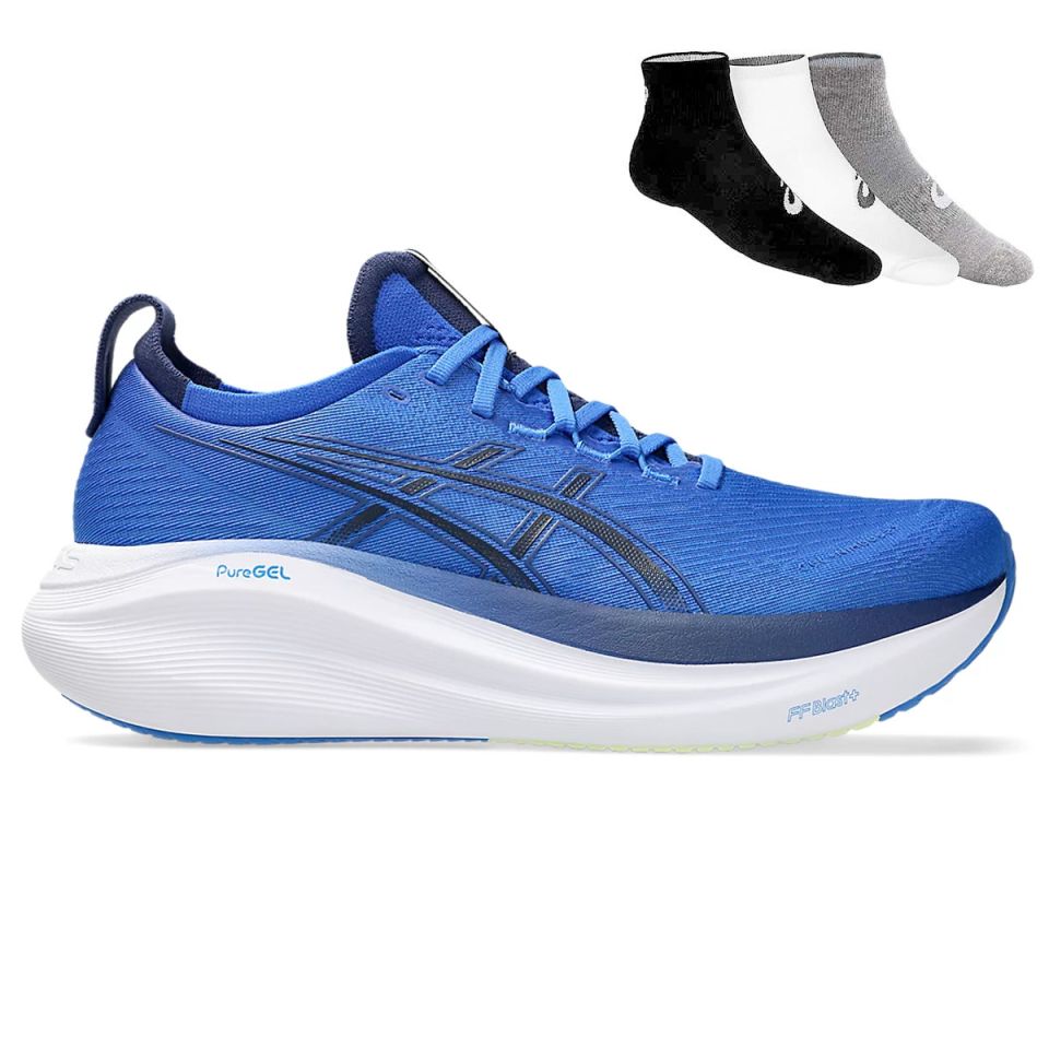 Asics Gel Nimbus 27 + Gratis Asics 3-pack sokken Heren (foto 1)