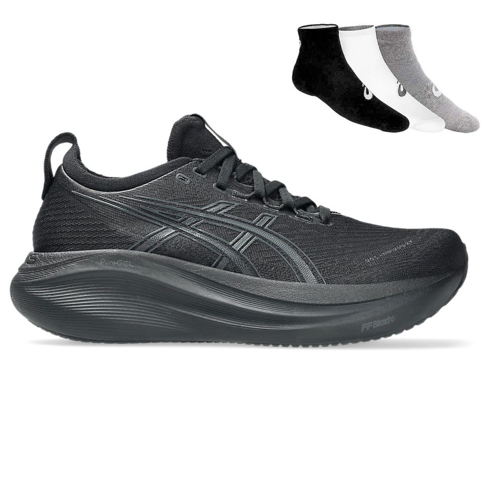 Asics Gel Nimbus 27 + Gratis Asics 3-pack sokken Heren (foto 1)