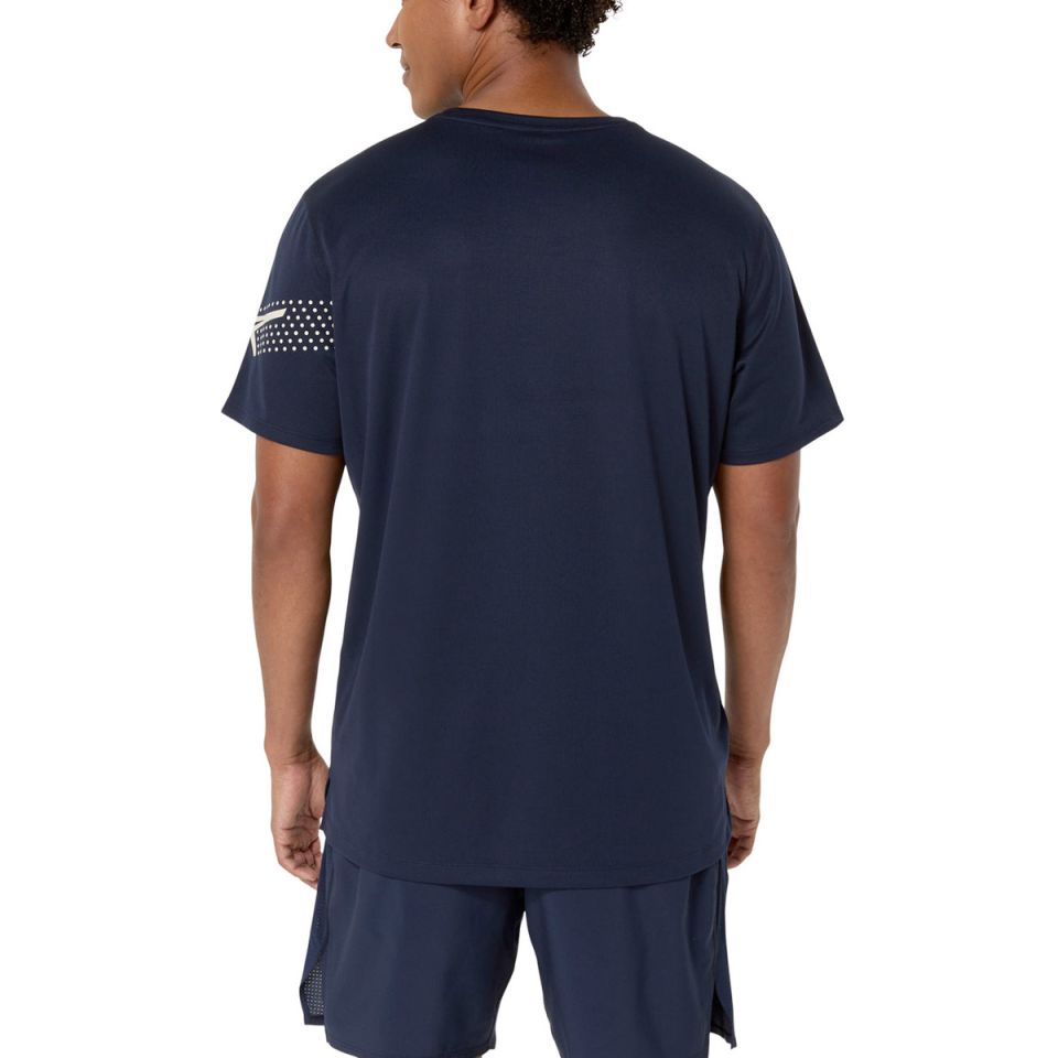 donkerblauw hardloopshirt  (foto 2)