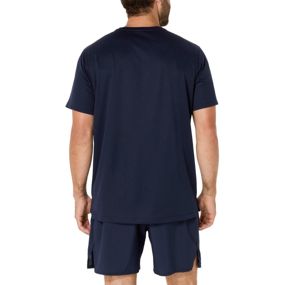 donkerblauw hardloopshirt  (foto 2)