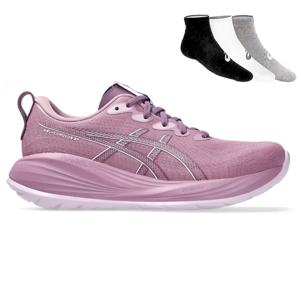 Asics Gel Cumulus 27 + Gratis Asics 3-pack sokken Dames (foto 1)